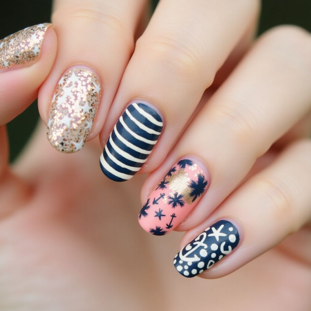 Cruise Dotting Nail Design