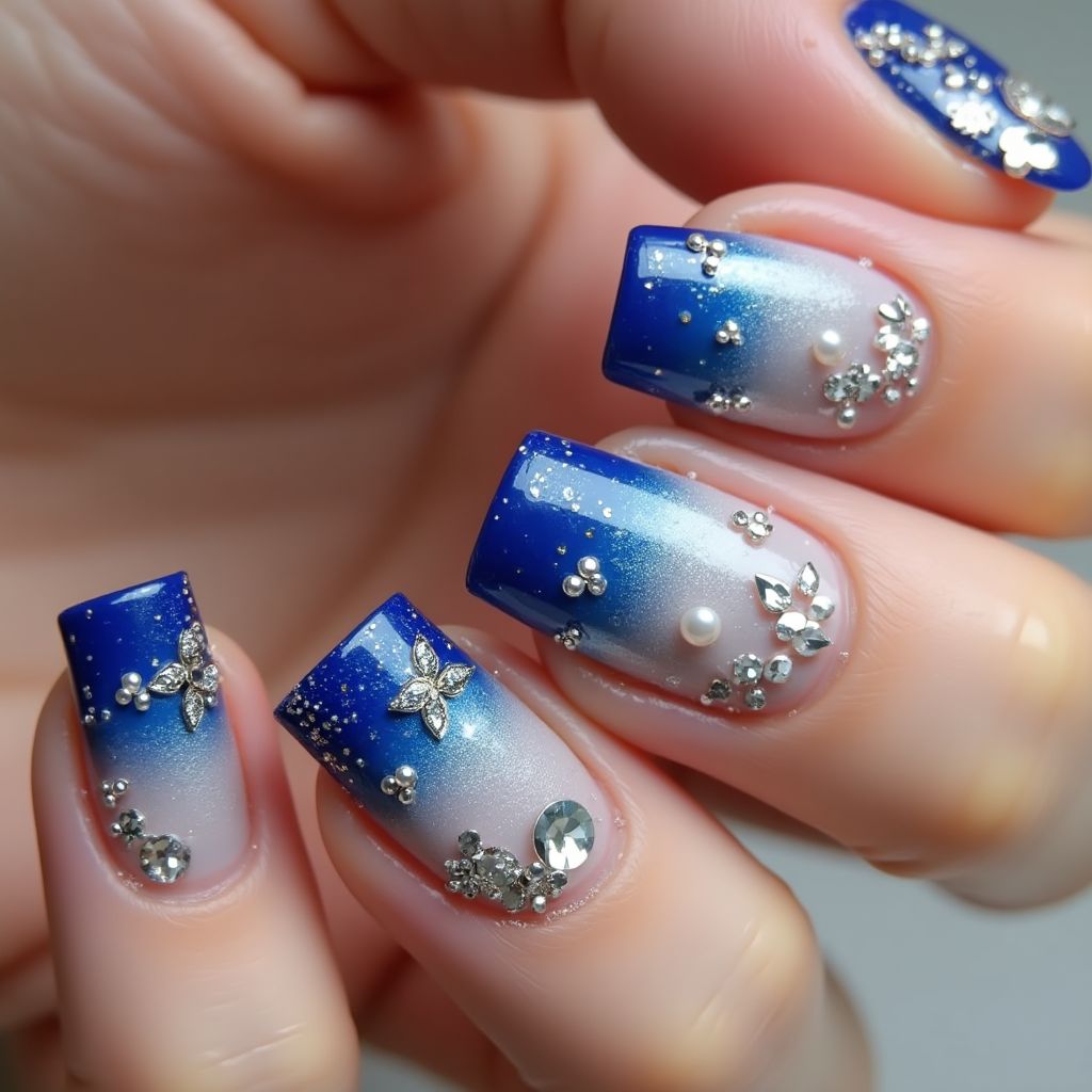 Prom Freehand Art Nail Design