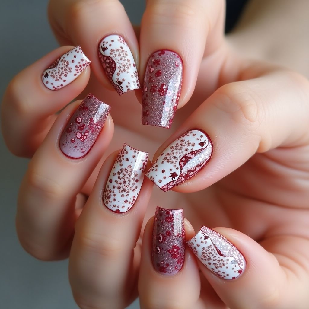Celebration Freehand Art Nail Design