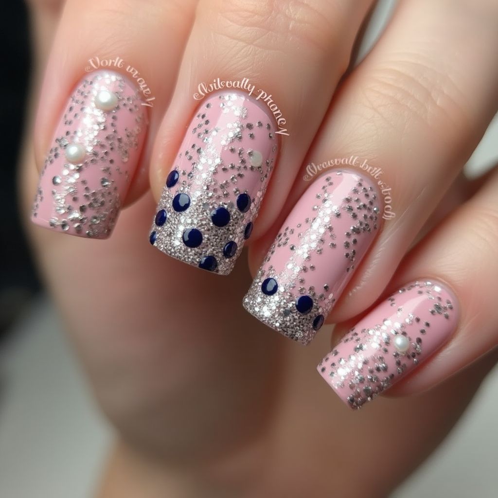 Prom Dotting Nail Design