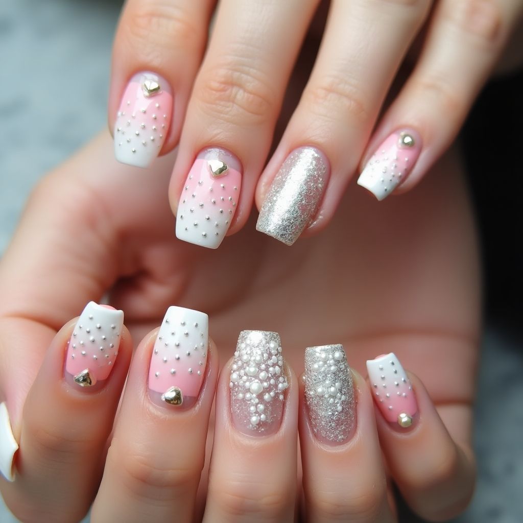 Prom Dotting Nail Design