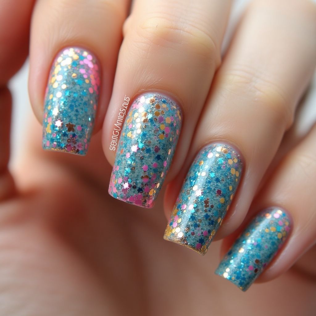 Party Dotting Nail Design
