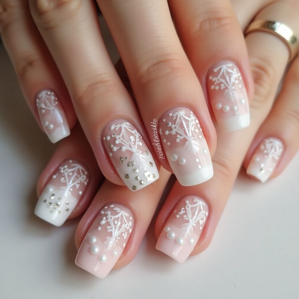 Wedding Dotting Nail Design