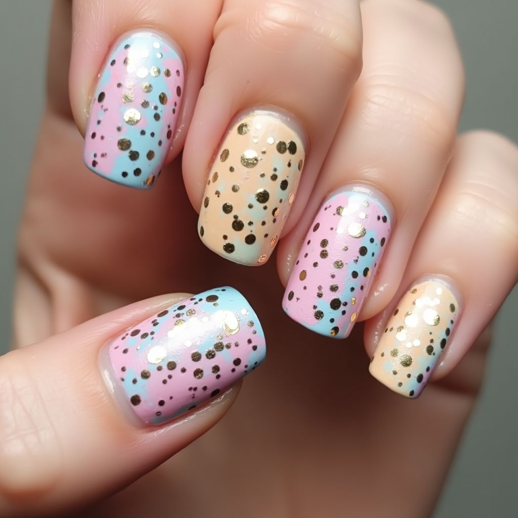 Celebration Dotting Nail Design