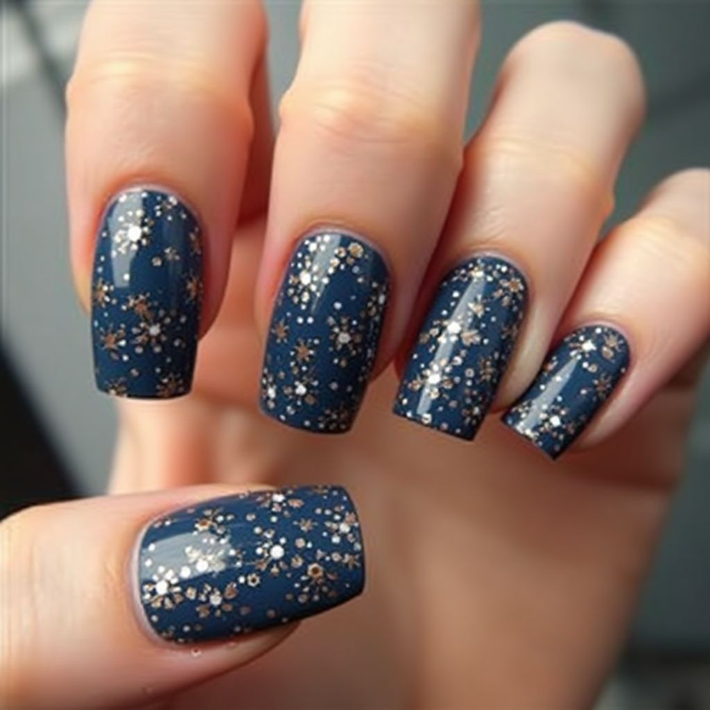 New Year Dotting Nail Design