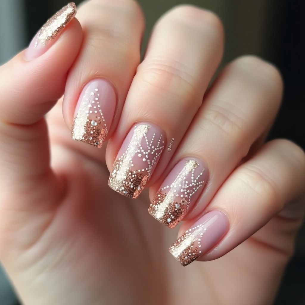 Prom Dotting Nail Design