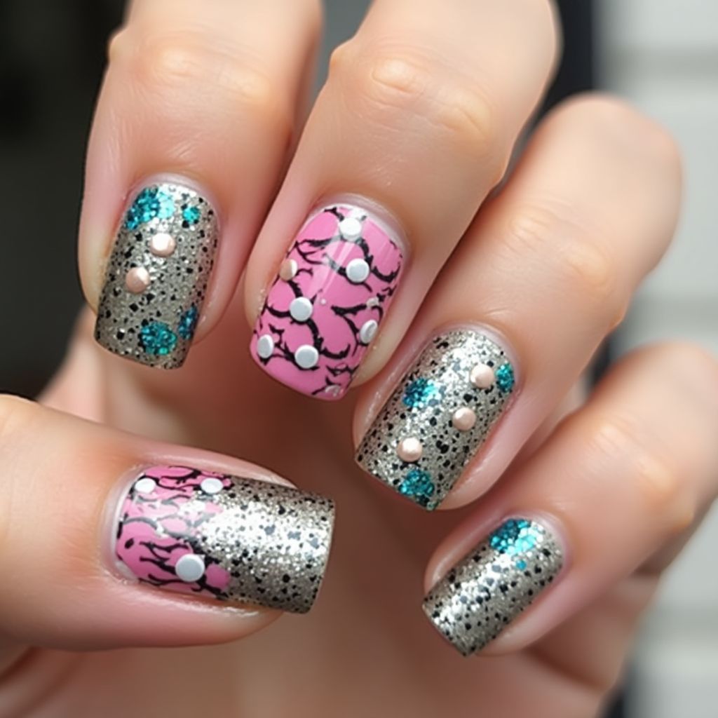 Celebration Dotting Nail Design