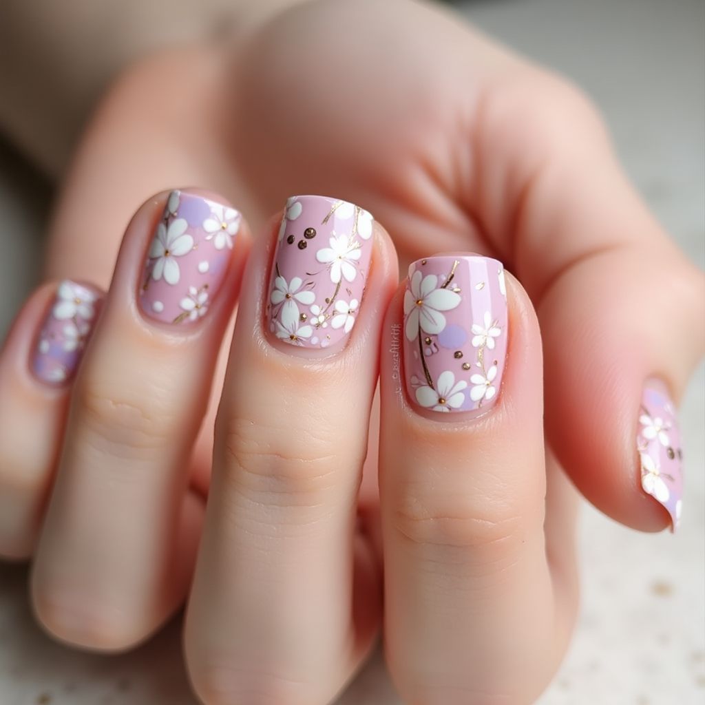 Mother's day Dotting Nail Design