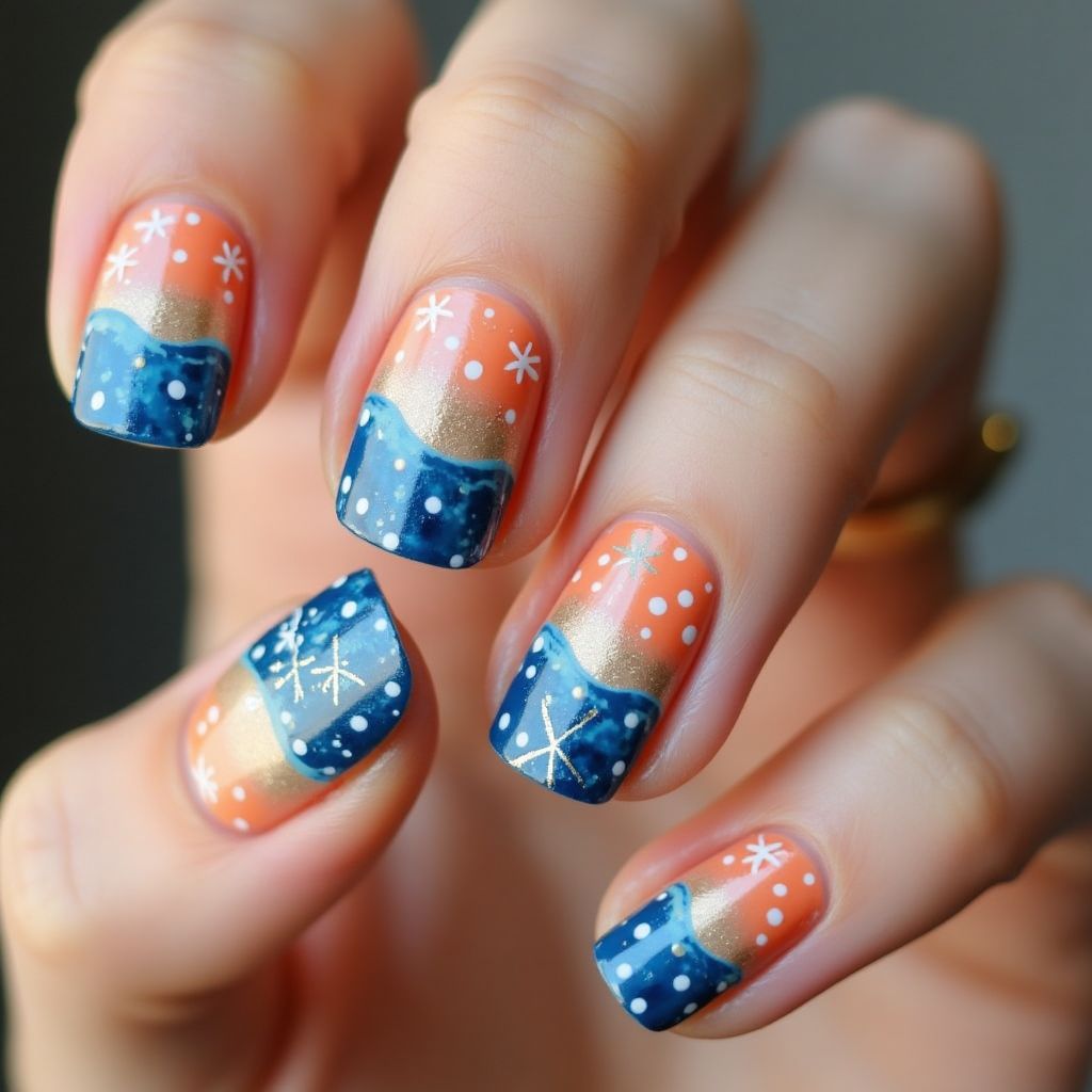 Cruise Dotting Nail Design