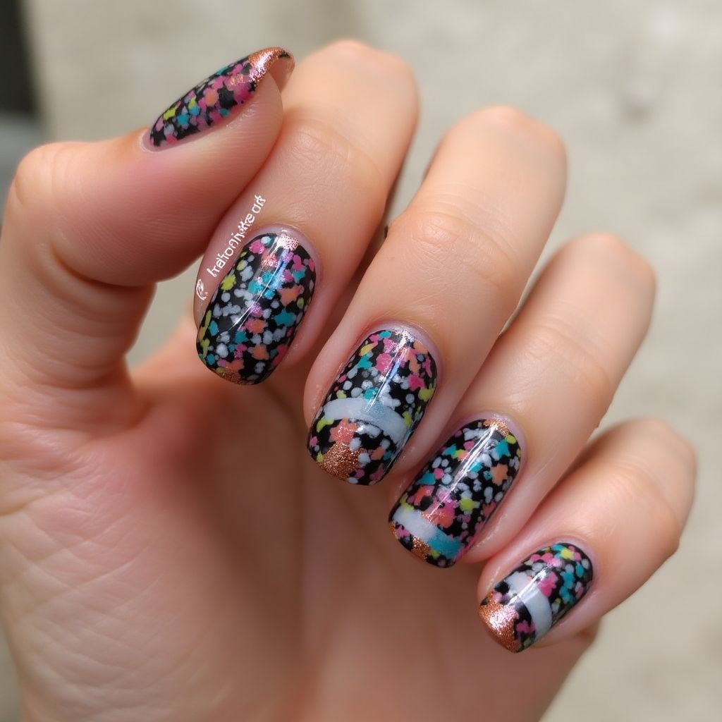 Party Dotting Nail Design