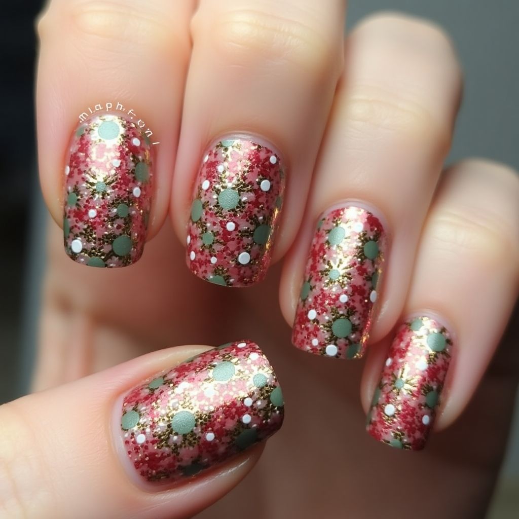 Celebration Dotting Nail Design
