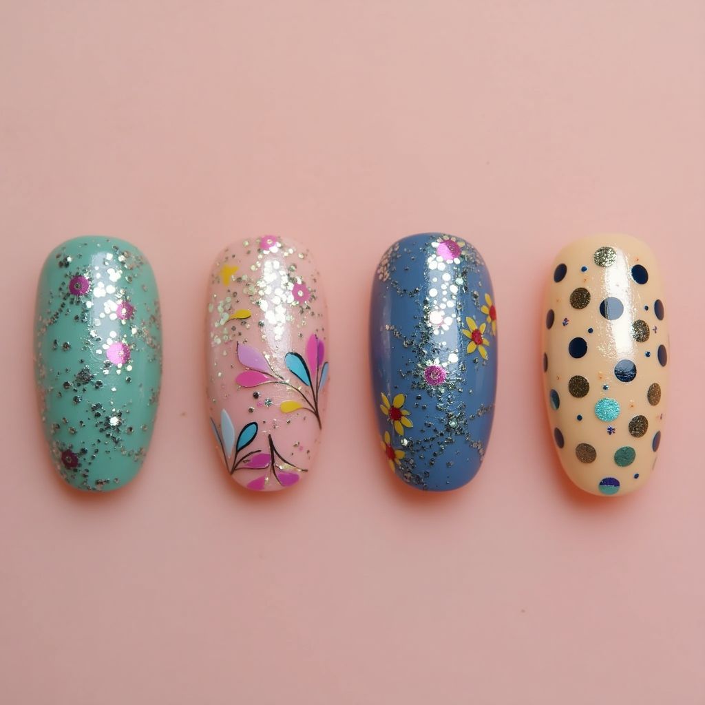 Dotting Tools Stiletto Nail Design