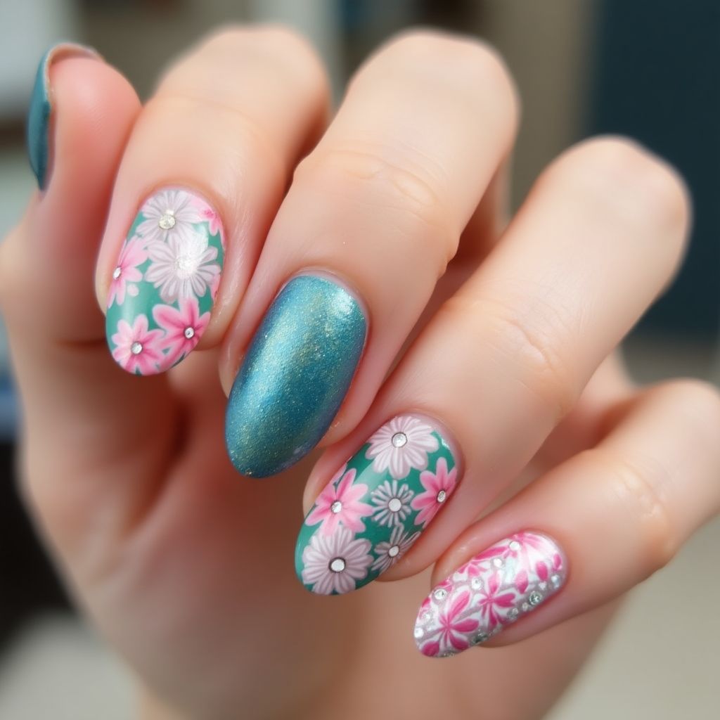 Builder Gel Round Nail Design