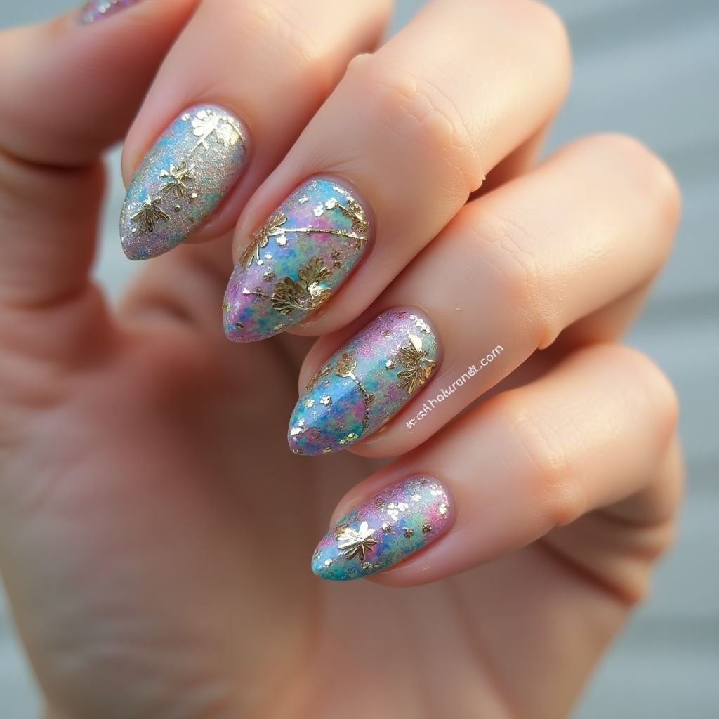 Nail Vinyls Almond Nail Design