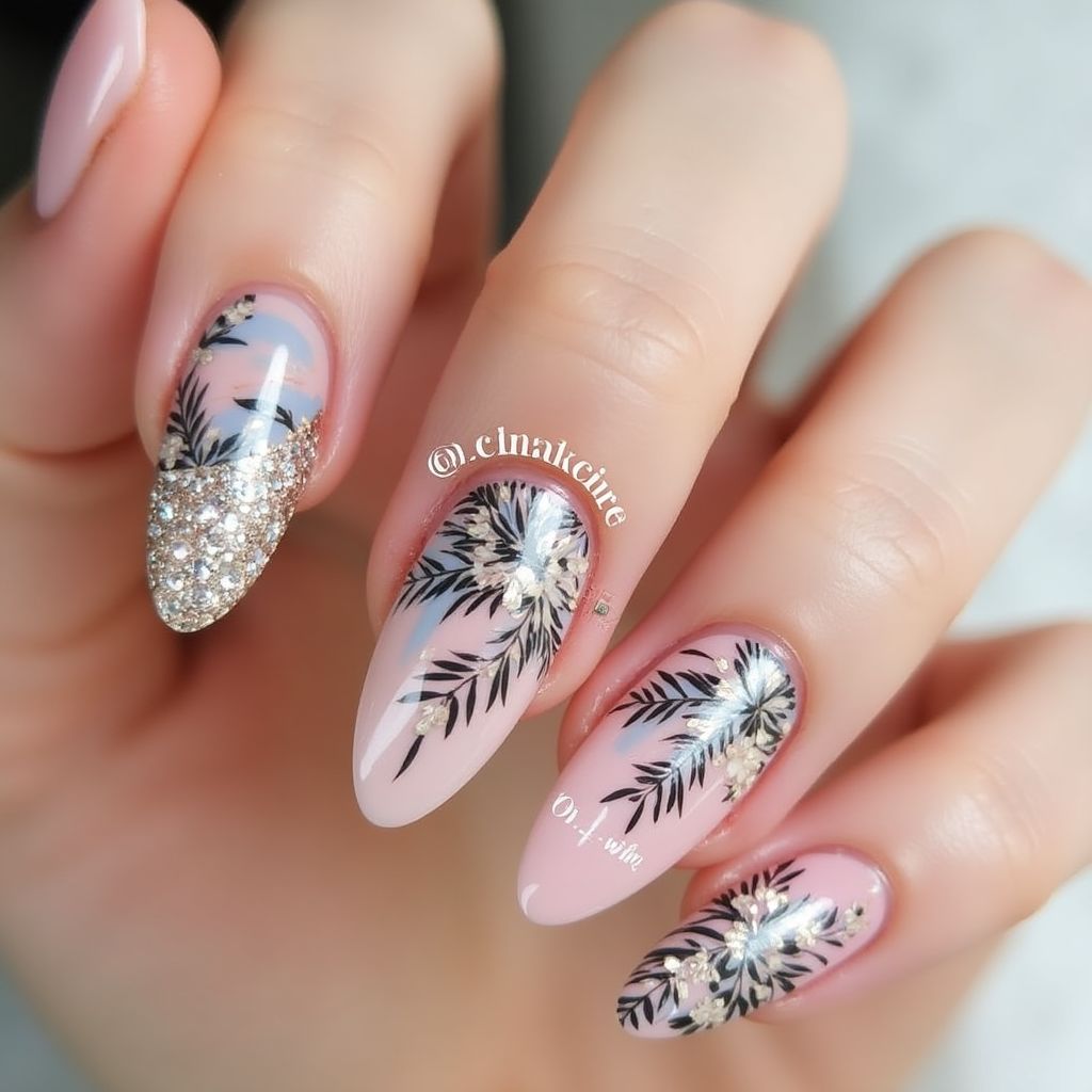 Nail Stickers Almond Nail Design