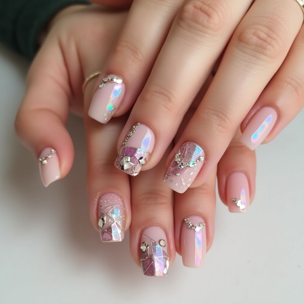 Nail Glue Square Nail Design