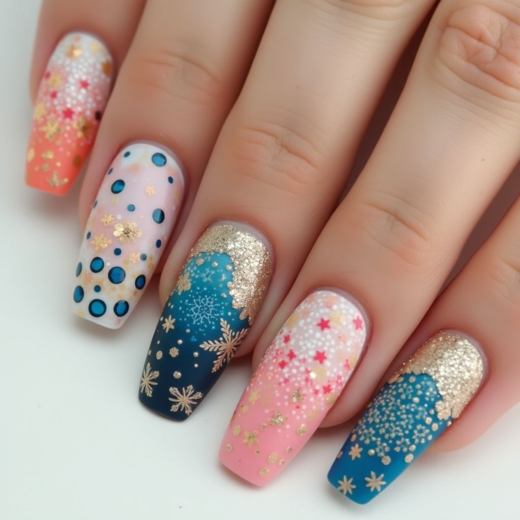 Dotting Tools Stiletto Nail Design