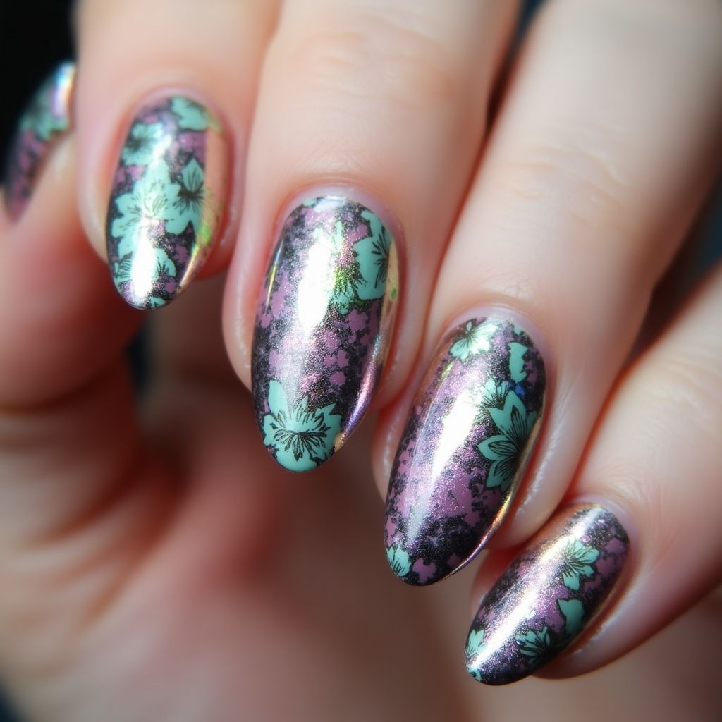 Coffin Top Coat Nail Design