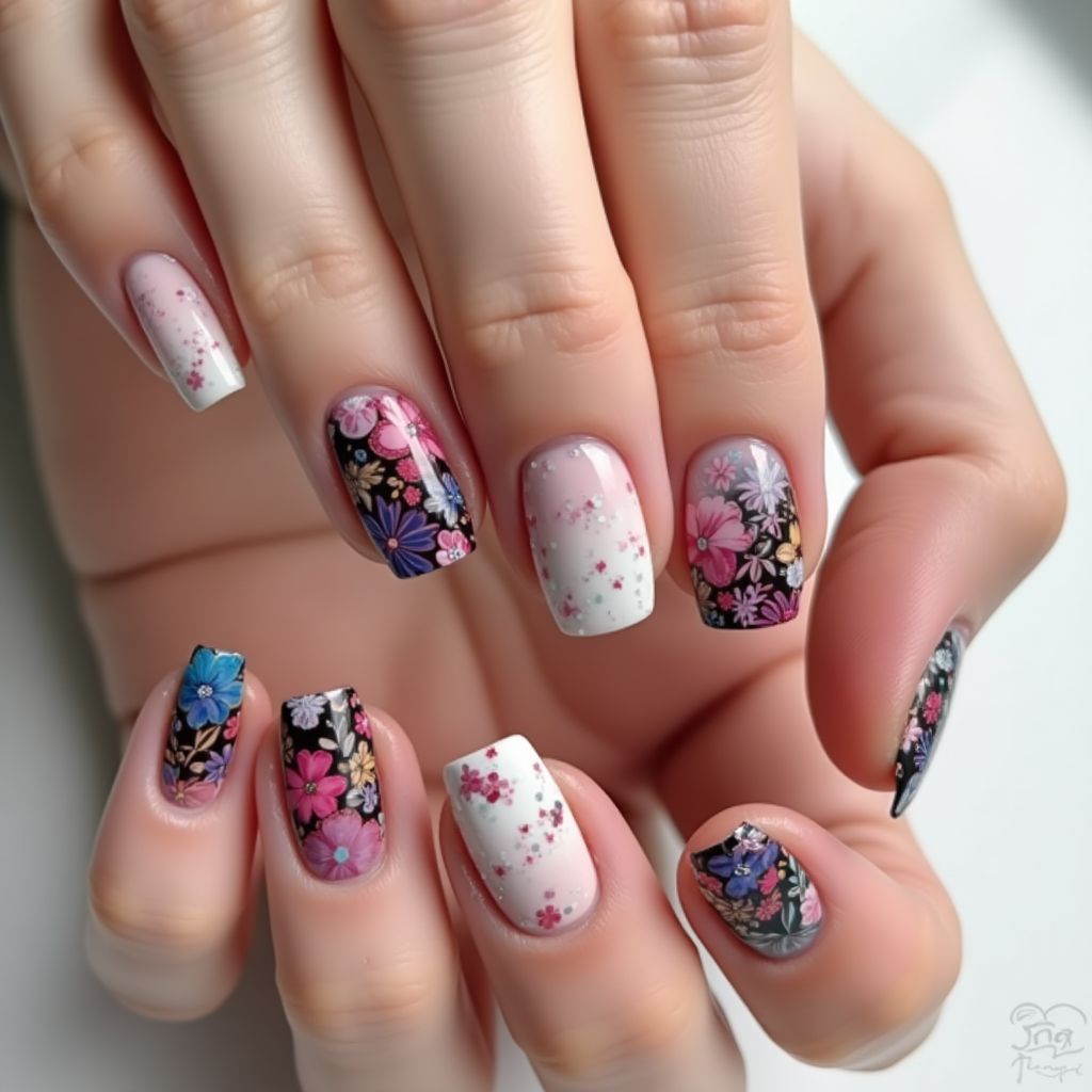Round Wax Pencils Nail Design