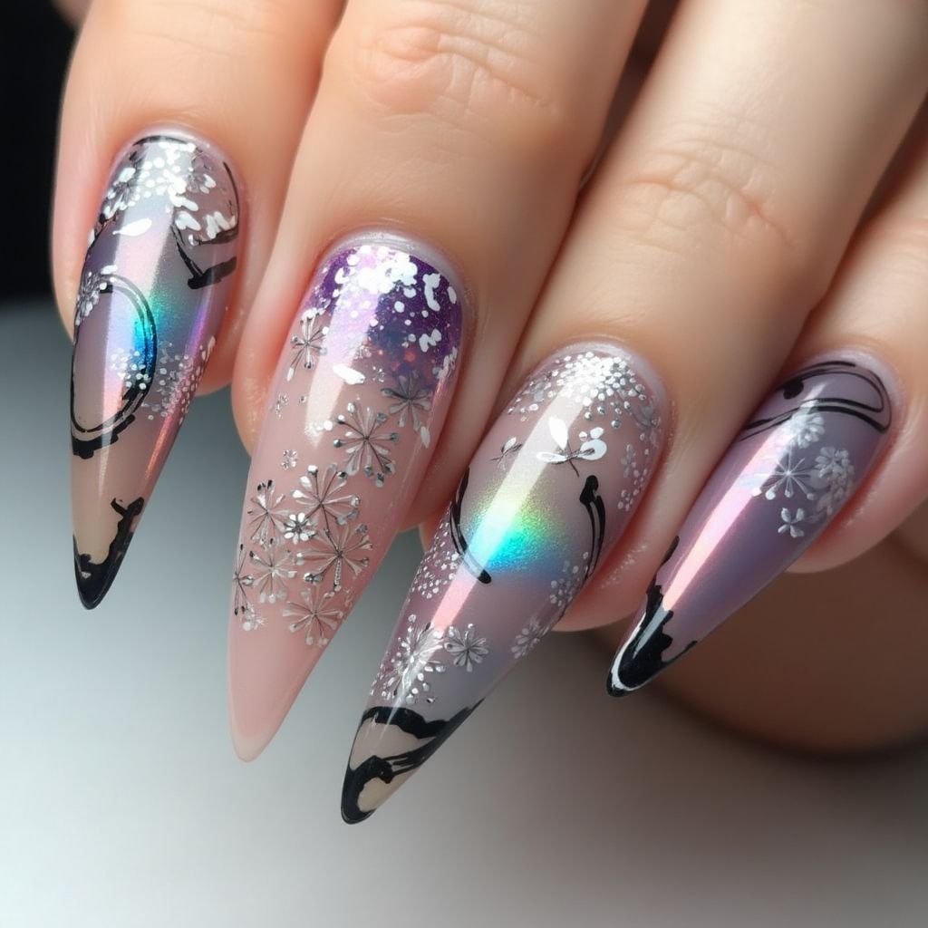 Skin Barriers Stiletto Nail Design