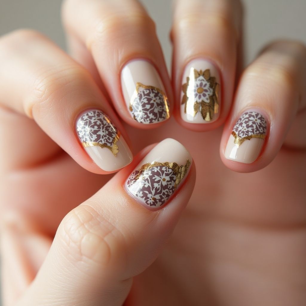 Round Orangewood Sticks Nail Design