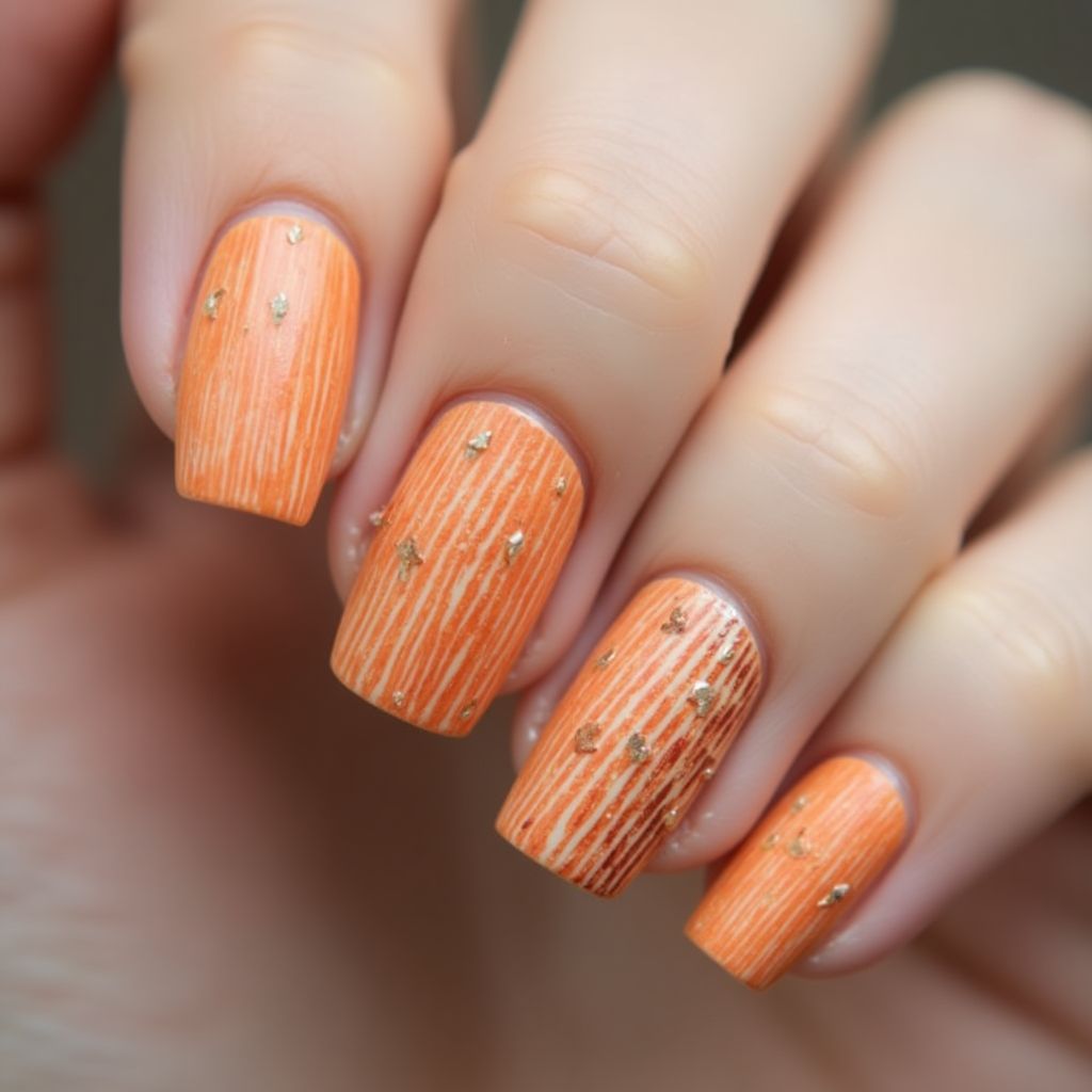 Square Orangewood Sticks Nail Design