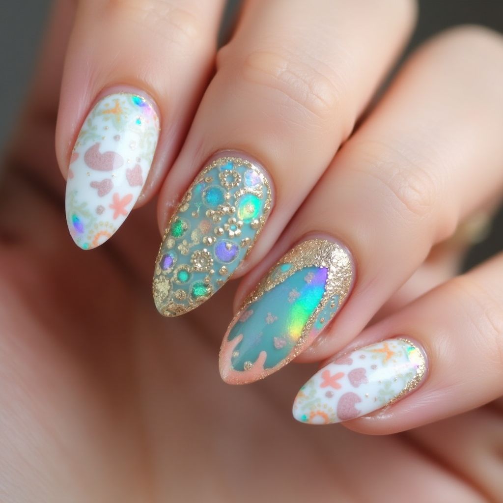 Almond Nail Art Brushes Nail Design