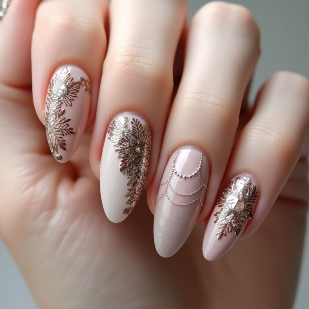 Almond Skin barriers Nail Design