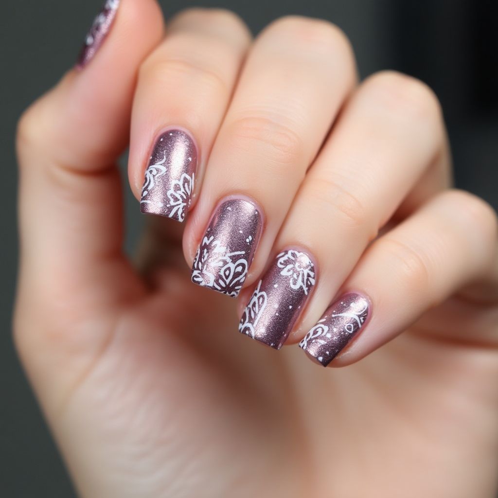 Square Nail Decals Nail Design