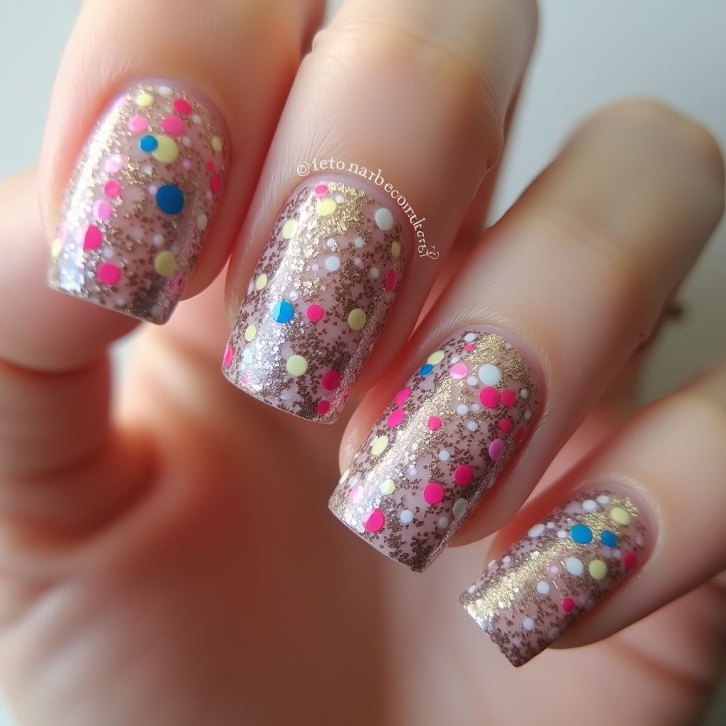 Square Dotting tools Nail Design