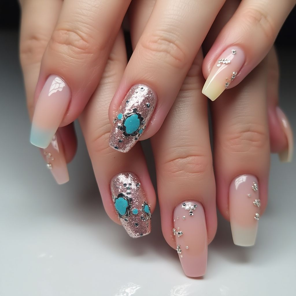Stiletto Builder Gel Nail Design
