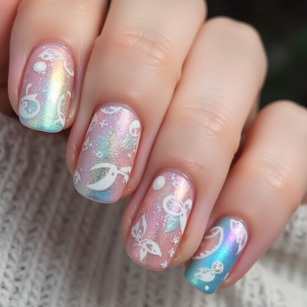 Specialty Powders Round Nail Design