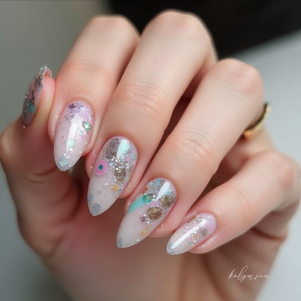 Almond Skin Barriers Nail Design
