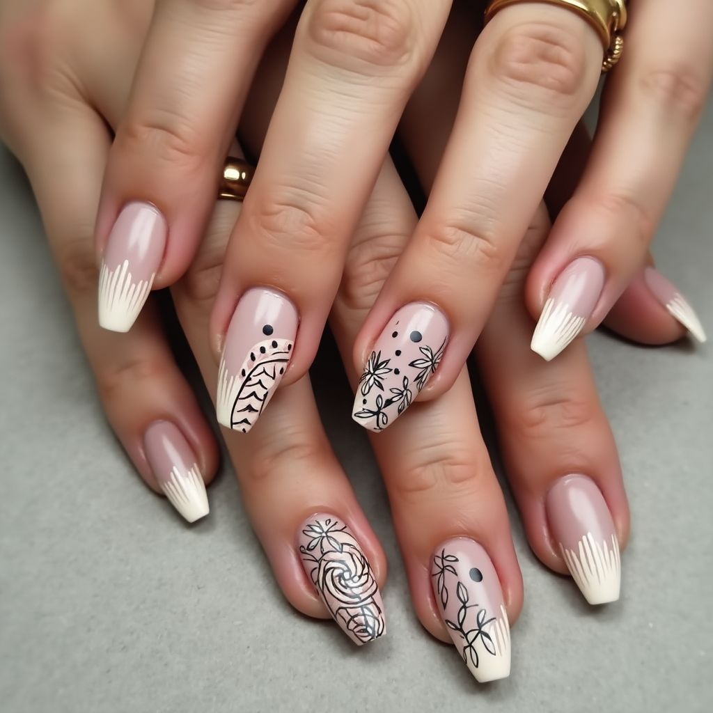 Stiletto Toothpicks Nail Design