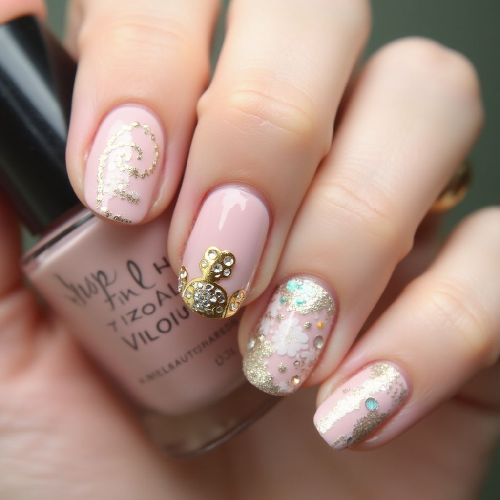 Round Nail Vinyls Nail Design