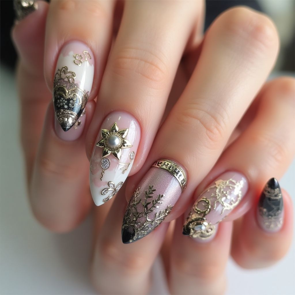 Nail Decals Stiletto Nail Design