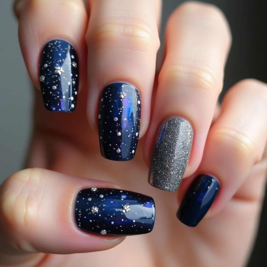 Coffin Magnetic Polish Nail Design