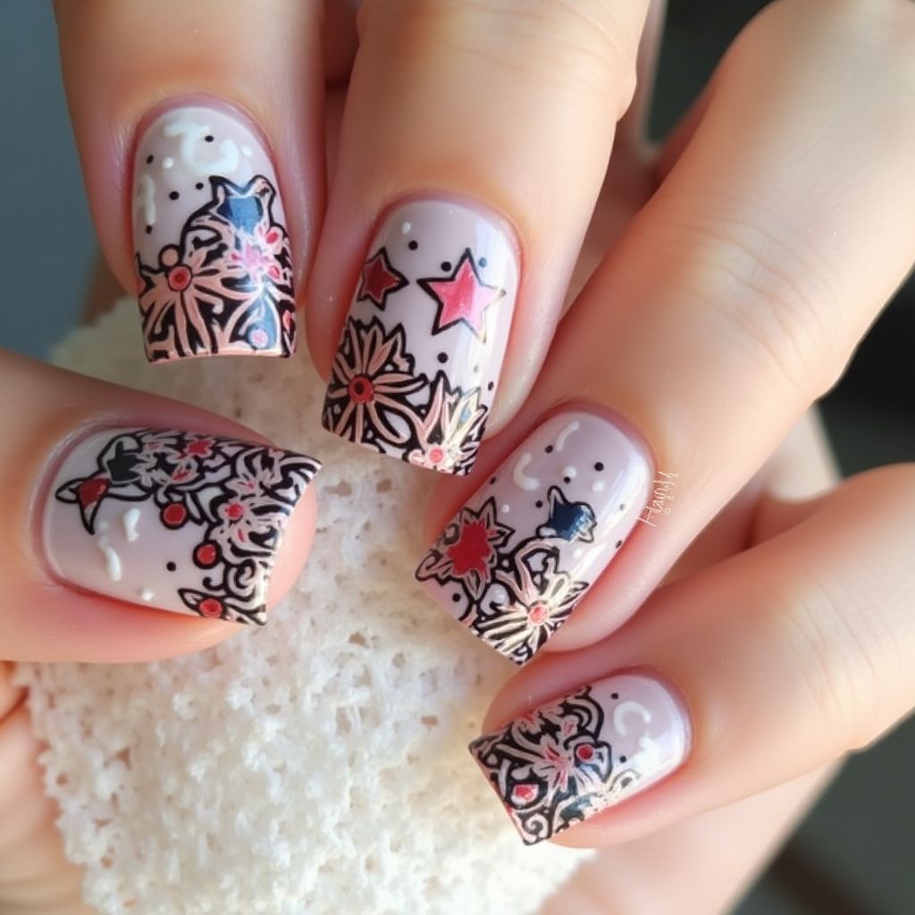 Nail Vinyls Square Nail Design