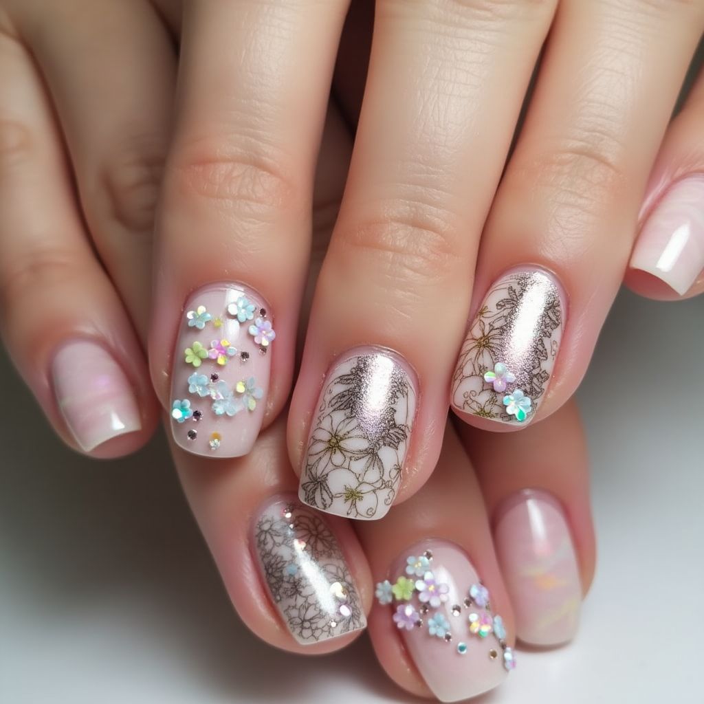Round 3d Nail Decor Nail Design