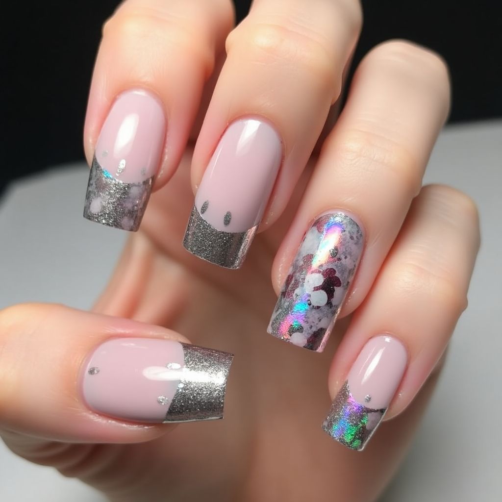 Square Specialty Powders Nail Design
