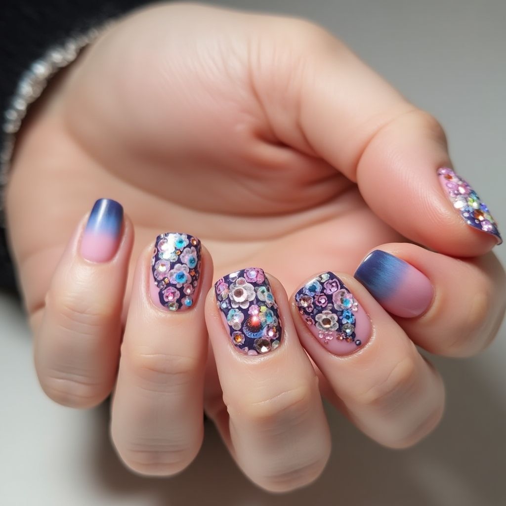 Poly Gel Round Nail Design
