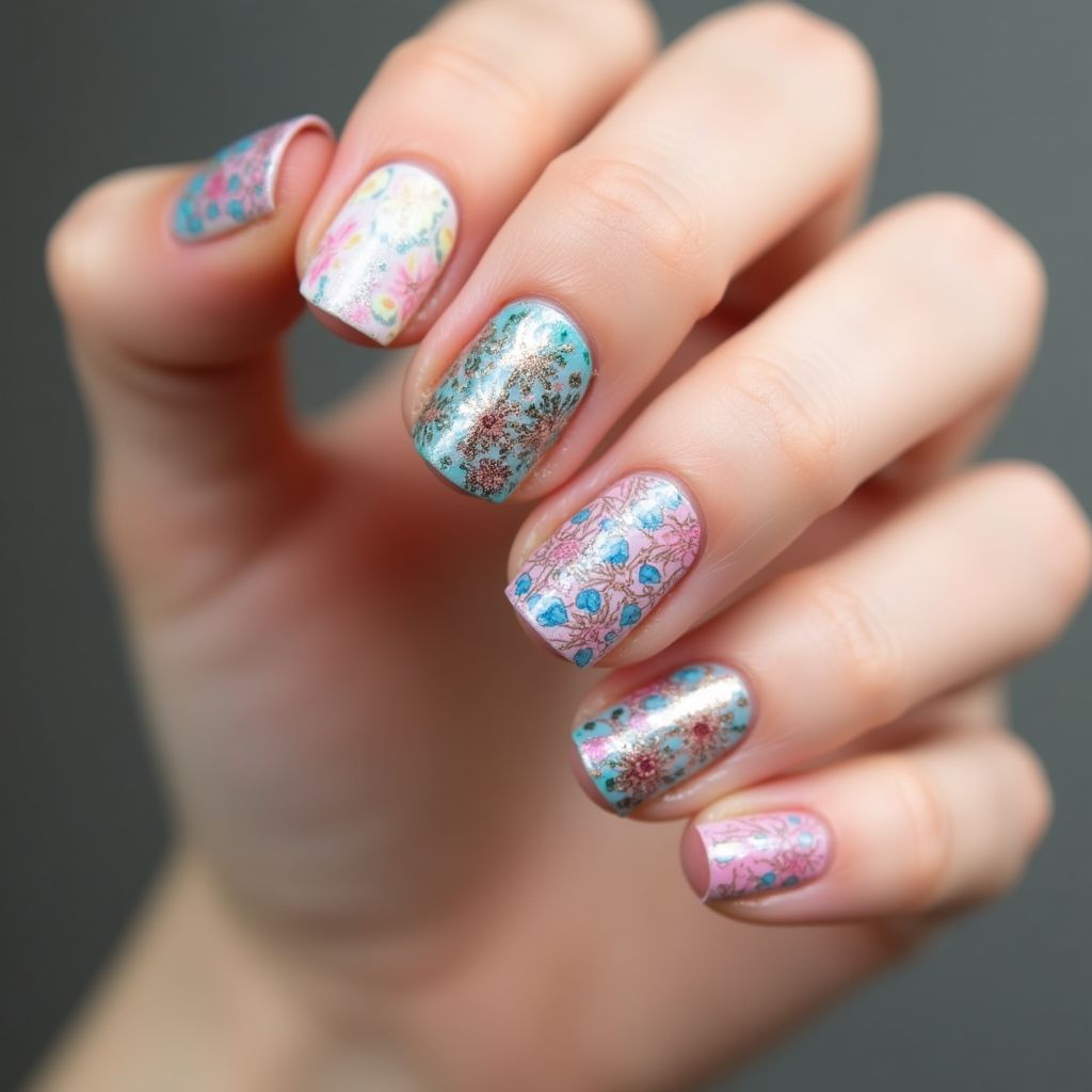 Nail Decals Round Nail Design