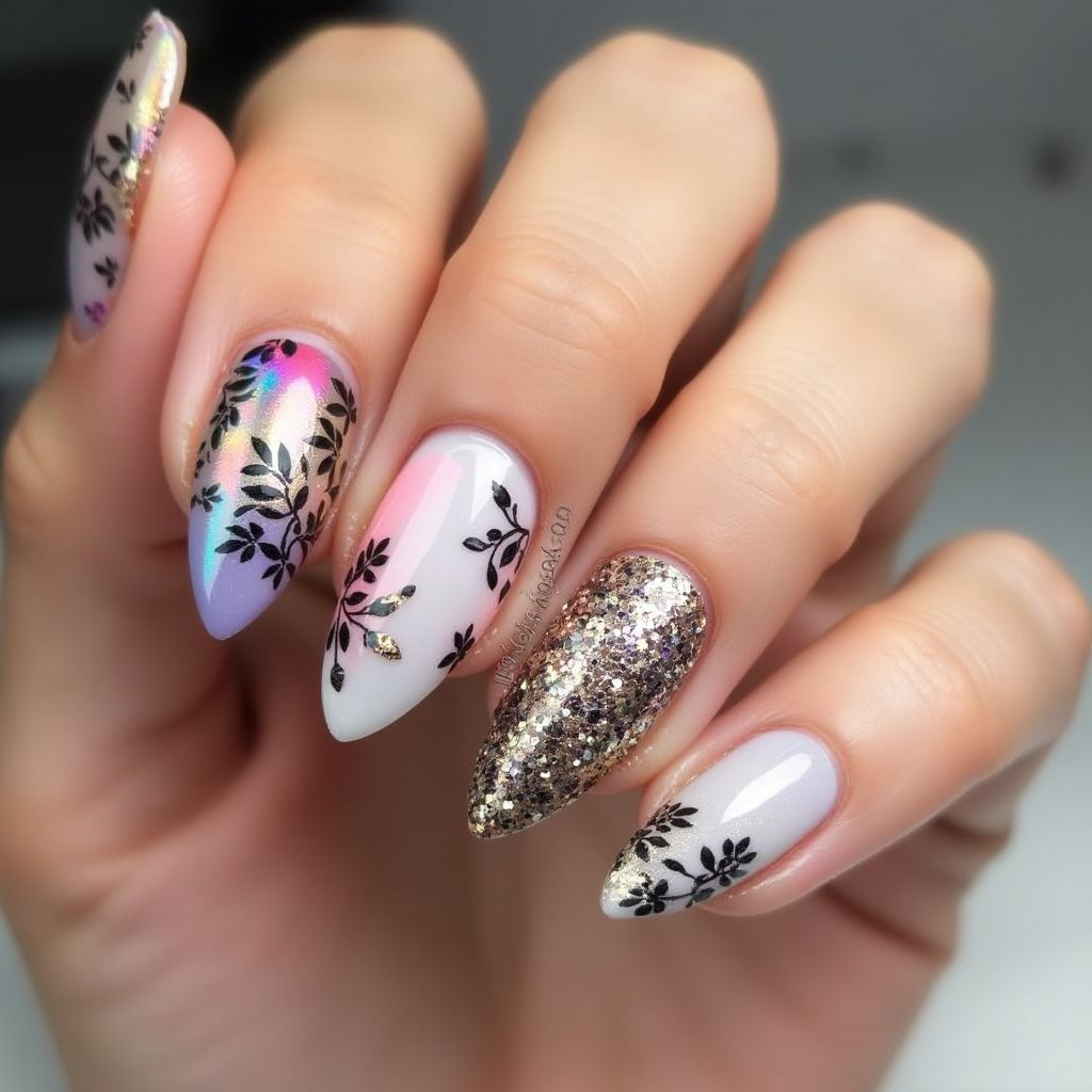 Nail Decals Stiletto Nail Design