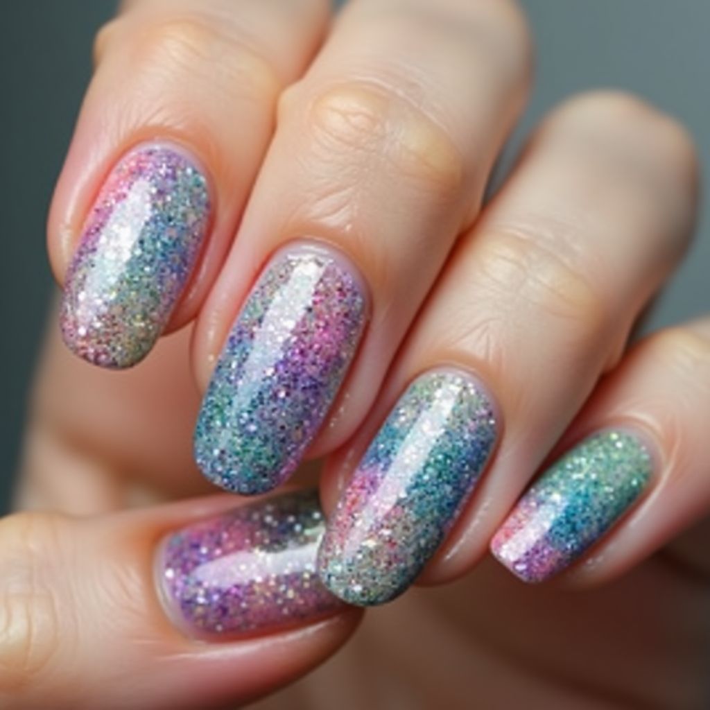 Sequins Round Nail Design