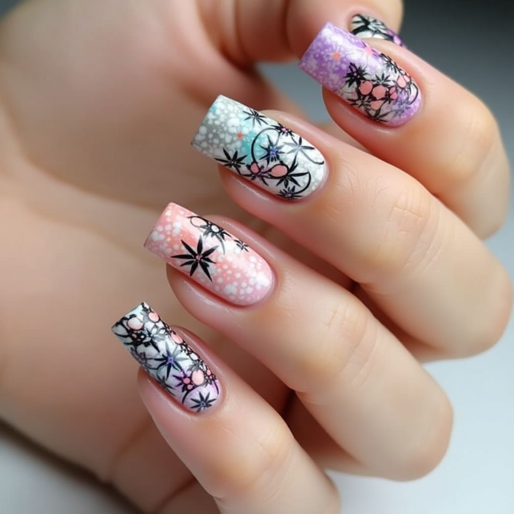 Dotting Tools Square Nail Design