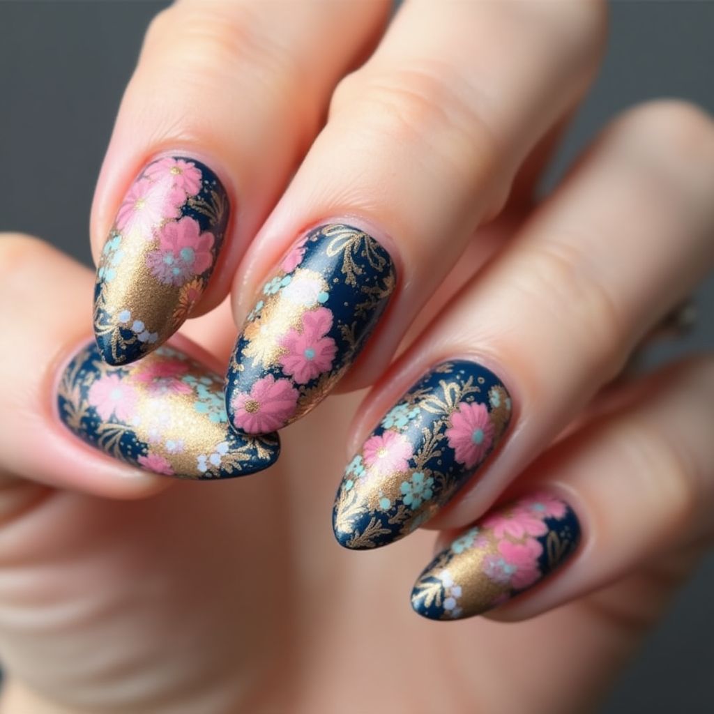 Wax Pencils Almond Nail Design