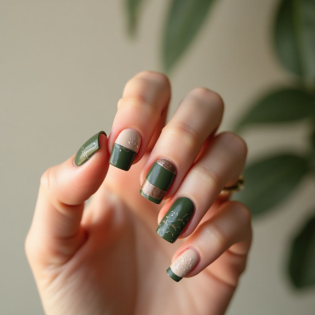 Square Skin Barriers Nail Design