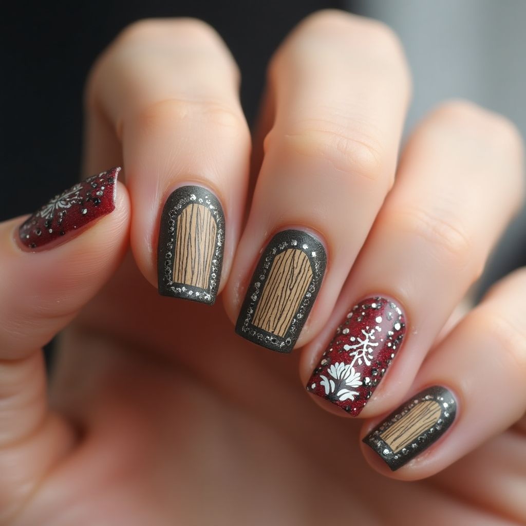 Coffin Toothpicks Nail Design