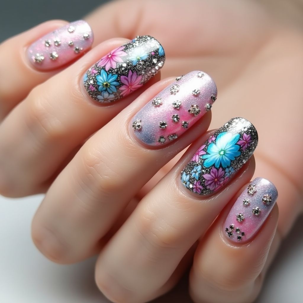 3d Nail Decor Round Nail Design