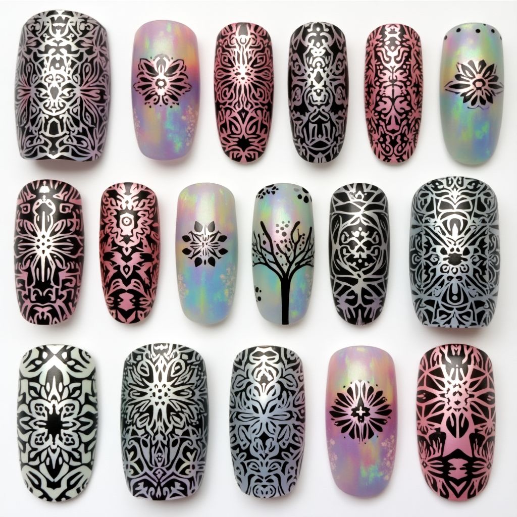 Stamping Plates Square Nail Design